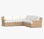 Huntington Wicker 5-Piece Slope Arm Outdoor Sectional (100")