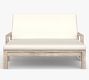 Indio Eucalyptus Outdoor Double Chaise Lounge with Wheels