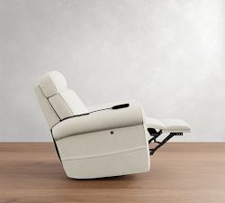 Pottery Barn Comfort Roll Arm Power Swivel Glider Recliner - Thumbnail 4