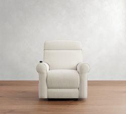 PB Comfort Roll Arm Deluxe Power Swivel Glider Recliner with Massage and Heat