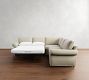 Pearce Roll Arm 3-Piece L-Shaped Wedge Sleeper Sectional (122")