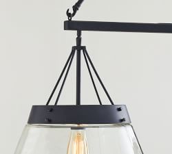 Caldwell Flared Recycled Glass Linear Chandelier (60")