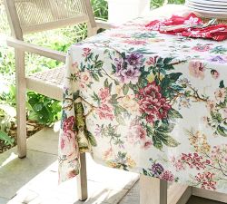 Garden Floral Cotton/Linen Tablecloth
