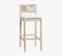 Indio Coastal Mahogany &amp; Rope Outdoor Barstool