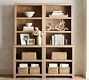 Modern Farmhouse Shelf with Open Cabinets (68")