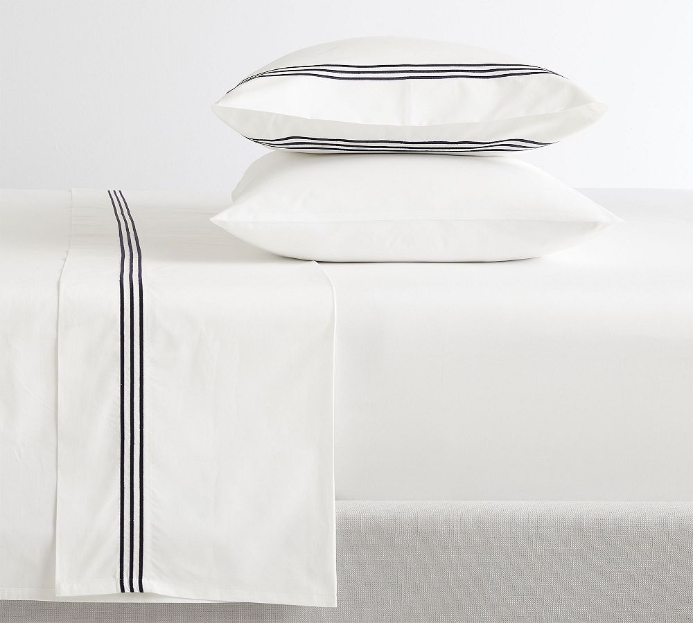 Grand Organic Percale Sheet Set - Midnight, Queen