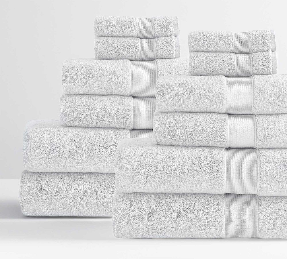 White Classic Organic Towel Bundles Set of 12