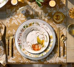 Bedford Harvest Gourd Stoneware Salad Plates - Set of 4