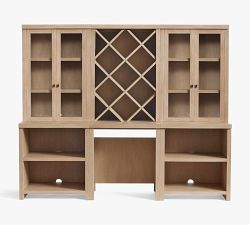 Modern Farmhouse Wine Storage with Hutch (102&quot;)