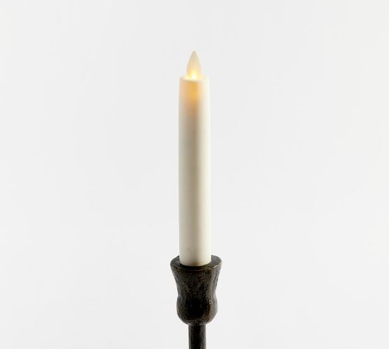 Premium Flickering Flameless Wax Taper Candle - Thumbnail 4