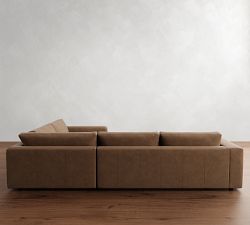 Carmel Lounge Leather 3-Piece Sectional (117&quot;)