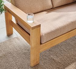Malibu Teak Grand Outdoor Sofa (97")