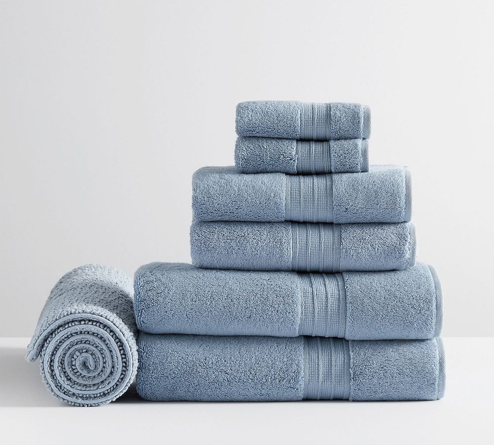 Hydrocotton Towel Bundles - Light Blue, Set of 7