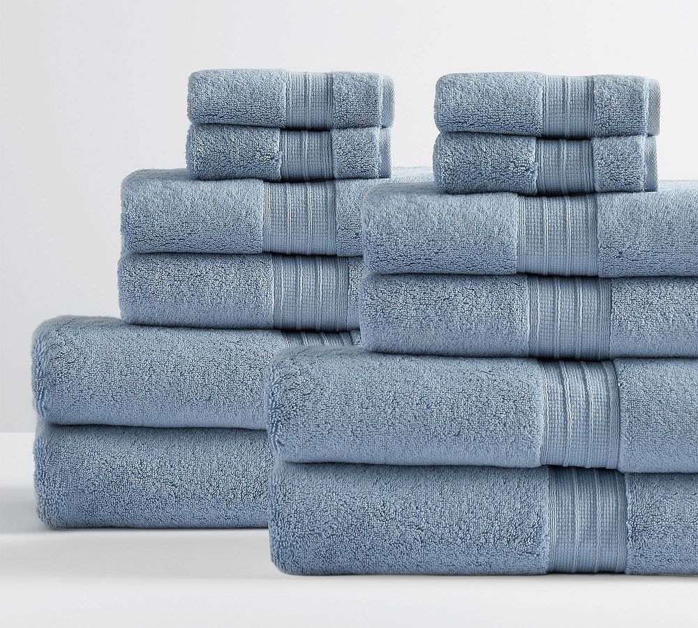 Hydrocotton Towel Bundles - Light Blue, Set of 12