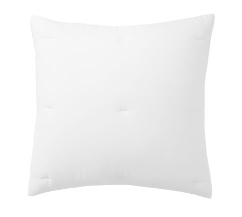 Dream Brushed Cotton Sateen Comforter Sham, White, Euro, Set of 2