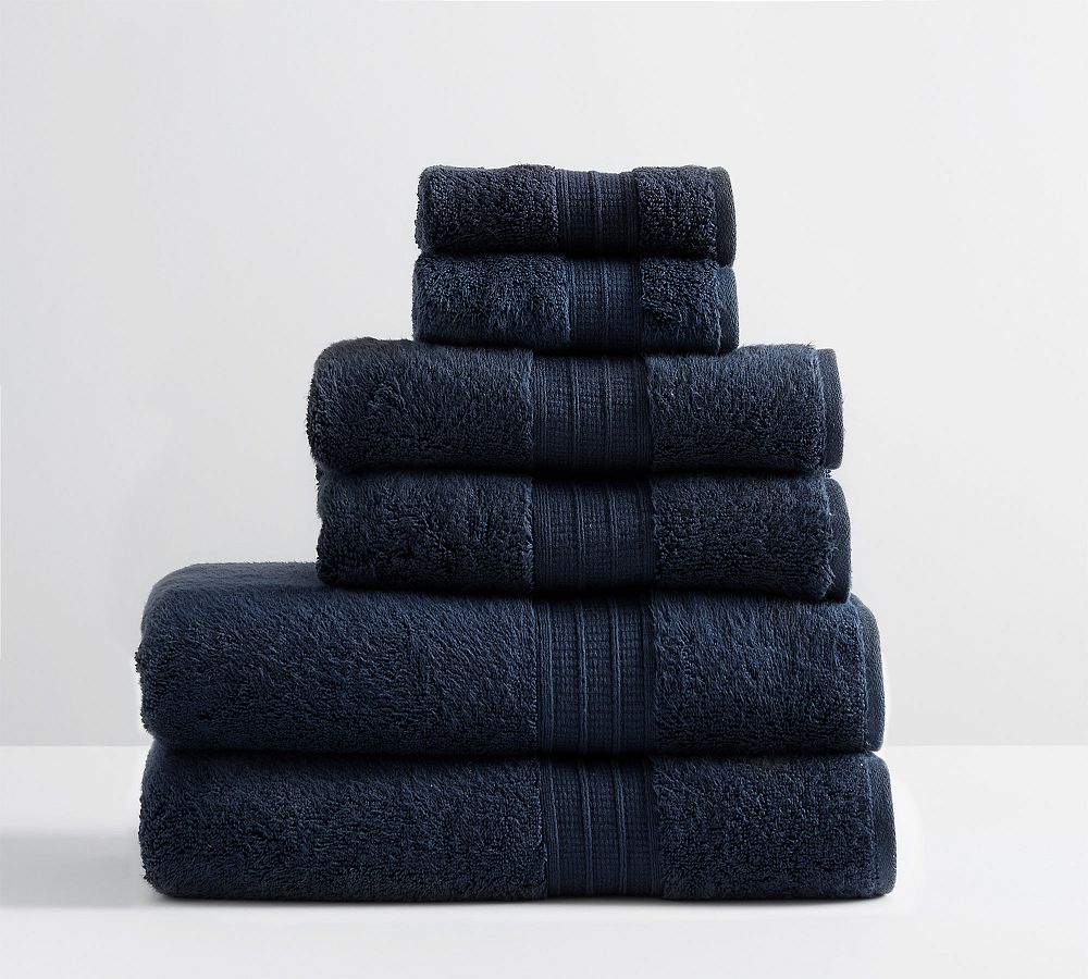 Hydrocotton Towel Bundles, Set of 6, Navy
