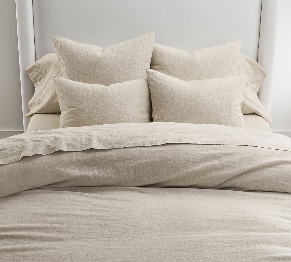 European Flax Linen Cotton Duvet Cover & Shams