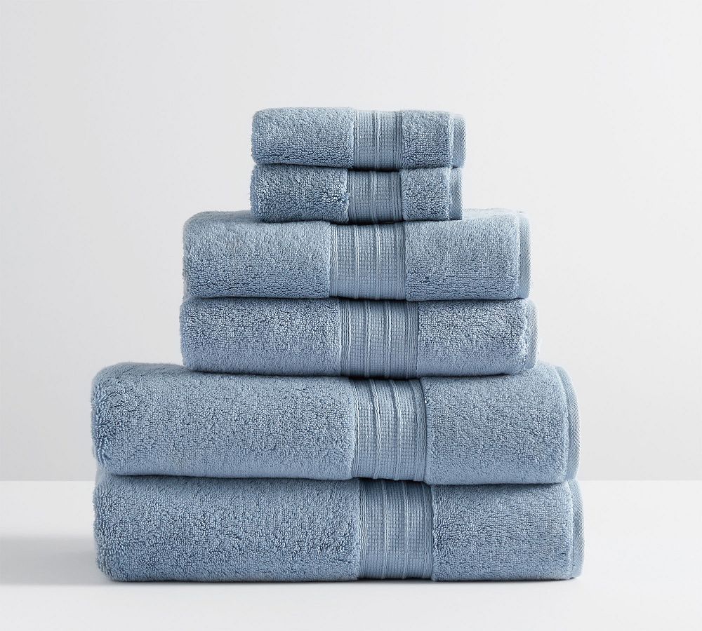 Hydrocotton Towel Bundles - Light Blue, Set of 6