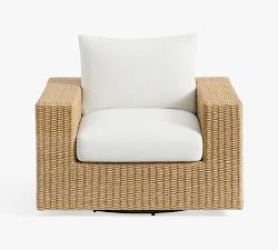 Kostas Wicker Swivel Outdoor Lounge Chair