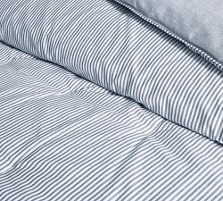3-Piece Silas Reversible Striped Cotton Comforter &amp; Shams Set