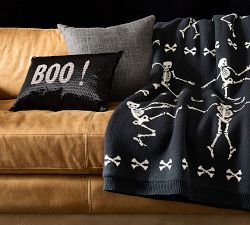 Boo Beaded Filled Lumbar Pillow