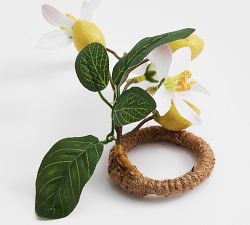 Monique Lhuillier Lemon Blossom Napkin Rings - Set of 4