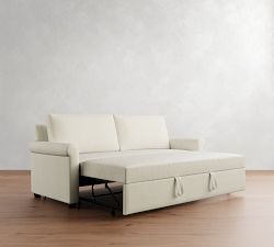 Cameron Modern Roll Arm Trundle Sleeper Sofa - Thumbnail 3