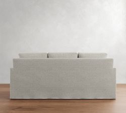 Cameron Modern Square Arm Slipcovered Side Sleeper Sofa (91&quot;)