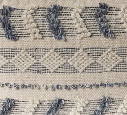 Diamond Wool Tufted Square Pouf