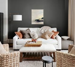 Gray Evening Abstract Framed Canvas