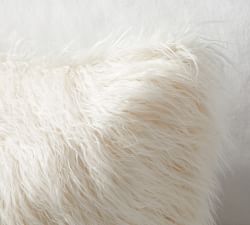 Mongolian Faux Fur Lumbar Pillow Cover