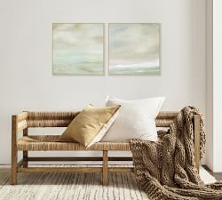 Sea Foam Mist Framed Canvas