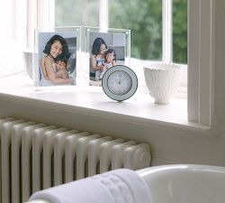 Silver And Enamel Alarm Clock