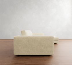 Carmel Square Arm Lounge Modular Chaise Sectional (113"&ndash;144")