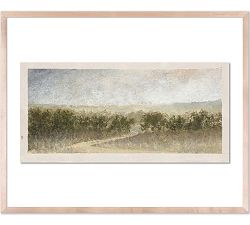 River Crossing By Aileen Fitzgerald with Maple Frame