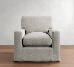 PB Comfort Modern Square Arm Slipcovered Chair