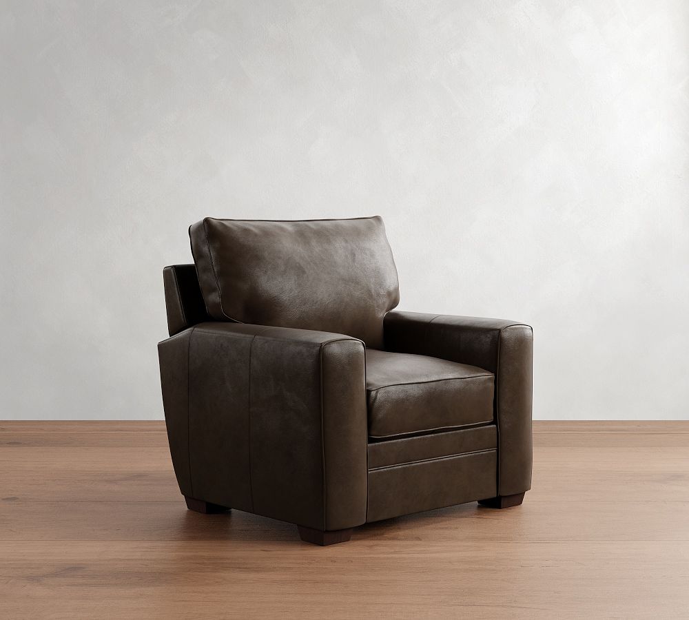 Pottery Barn ポッタリーバーン　　レザー　本革　ソファークッション pearce-square-arm-leather-sofa