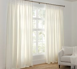 Belgian Flax Linen Triple Pinch Pleat Curtain