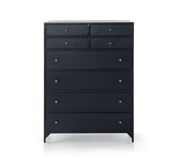 Harmon Metal 8-Drawer Tall Dresser (35.5") | Pottery Barn