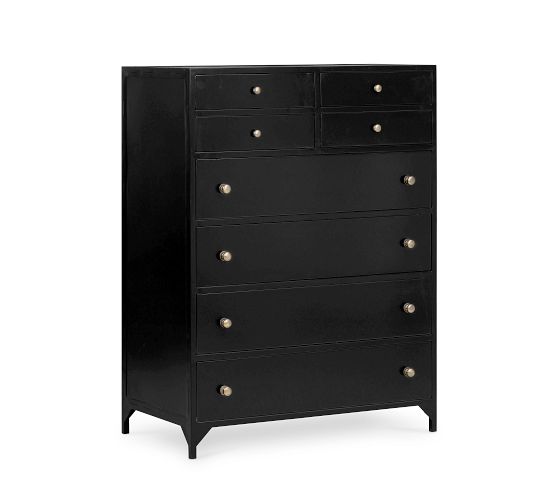 black dresser pottery barn Glenview Modern Classic 9 Drawer Low Dresser main image 0