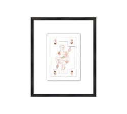 Playing Card Watercolor Framed Print