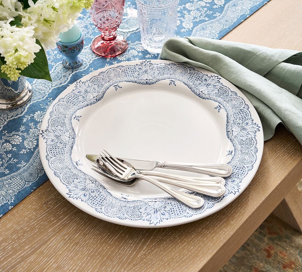 Botanical Bunny Stoneware Charger Plates - Set of 4 | Pottery Barn