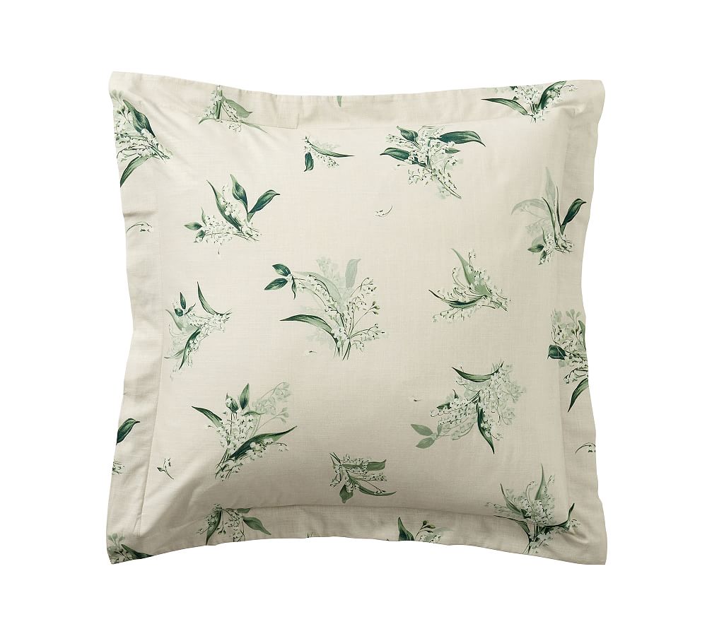 Monique Lhuillier Lily of the Valley Cotton Sham - Euro, Set of 3