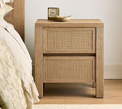 Marina Cane Mini Nightstand (22")