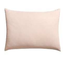 Open Box: Classic Belgian Flax Linen Knife Edge Sham, Standard, Set of 2 - Soft Rose