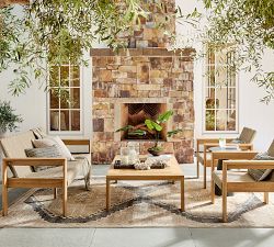 Reeve Textured Woven Outdoor Lumbar Pillow