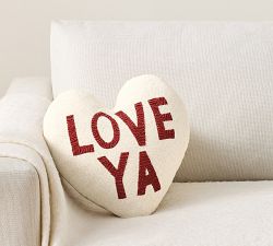 Love Ya Lots Heart Shaped Pillow