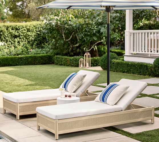 Marina Cane Outdoor Single Chaise