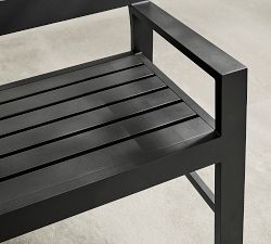 Malibu Metal Outdoor Porch Bench (54")