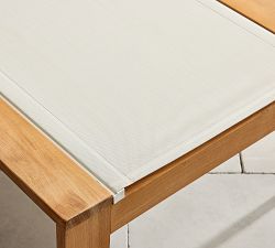 Malibu Teak &amp; Mesh Stackable Outdoor Chaise, Set of 2